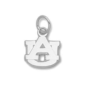 Auburn Tigers 3/8in Sterling Silver AU Pendant