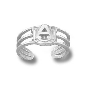 Sterling Silver Auburn Tigers Toe Ring