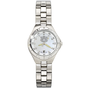Auburn University Ladies Stainless Pro II Pearl Dial Watch