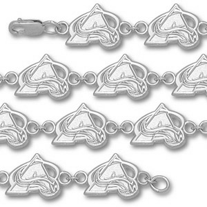 Colorado Avalanche Sterling Silver 3/8in Bracelet
