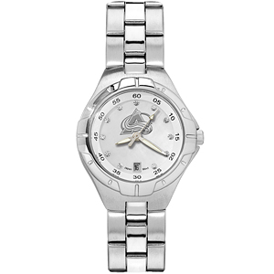 Colorado Avalanche Ladies Stainless Pro II Pearl Dial Watch