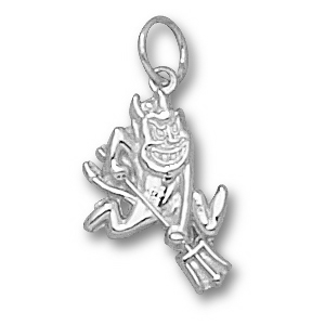 Sterling Silver 3/4in Arizona State Sparky Pendant