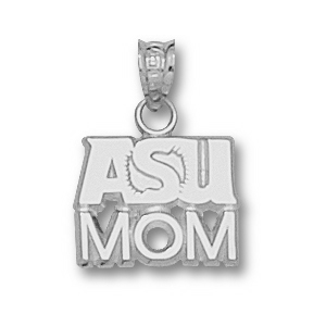 Arizona State Sun Devils 3/8in Sterling Silver Mom Pendant