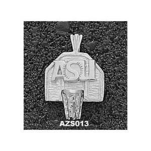 Arizona State 5/8in Sterling Silver Backboard Pendant