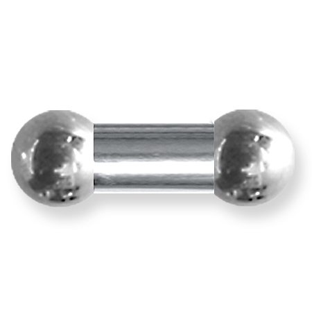 Internally Threaded Large 00 Gauge Stainless Steel Barbell 5/8in Long