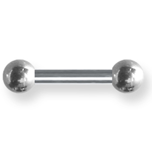 Internally Threaded 10 Gauge Stainless Steel Barbell 1/2in Long