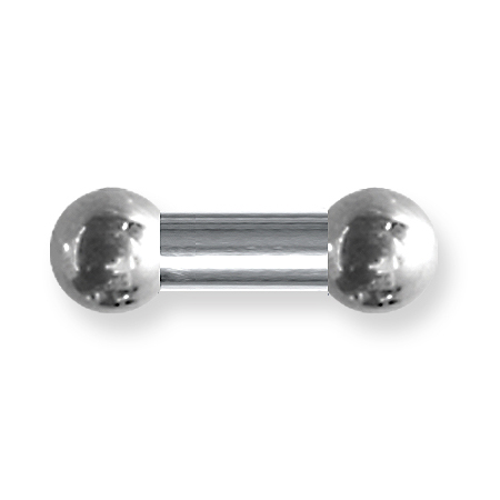 Internally Threaded Large 2 Gauge Stainless Steel Barbell 1/2in Long