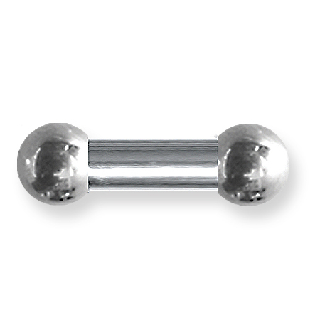 Internally Threaded Large 2 Gauge Stainless Steel Barbell 5/8in Long