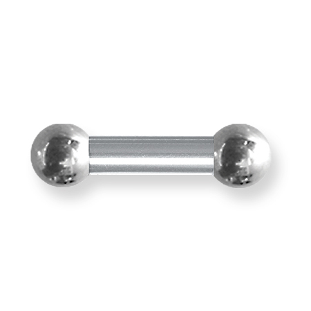 Internally Threaded Large 4 Gauge Stainless Steel Barbell 5/8in Long