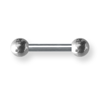 Externally Threaded Stainless Steel 10 Gauge Barbell 1/2in Long