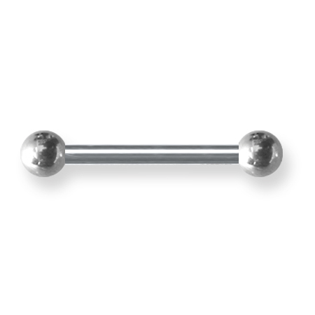 Externally Threaded Stainless Steel 10 Gauge Barbell 3/4in Long