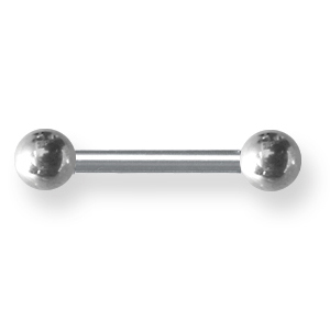 Externally Threaded Stainless Steel 12 Gauge Barbell 1/2in Long