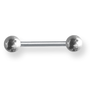 Externally Threaded Stainless Steel 14 Gauge Barbell 1/2in Long