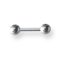 Externally Threaded Stainless Steel 16 Gauge Barbell 5/16in Long