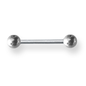 Externally Threaded Stainless Steel 16 Gauge Barbell 7/16in Long