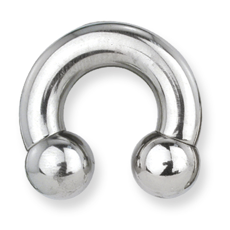 Stainless Steel Circular Barbell 0 Gauge 5/8in