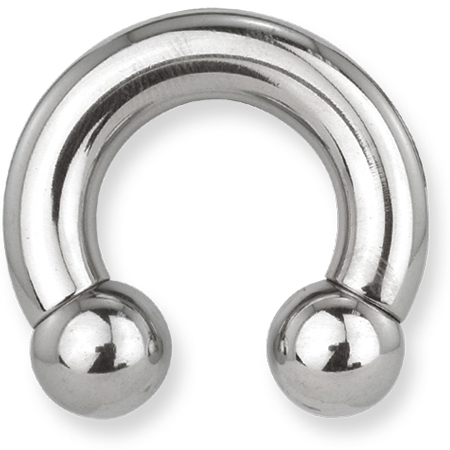 Stainless Steel Circular Barbell 0 Gauge 3/4in