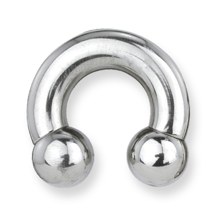 Stainless Steel Circular Barbell 2 Gauge 1/2in