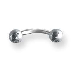 Externally Threaded Stainless Steel Curved Barbell 14 Gauge 5/16in Long