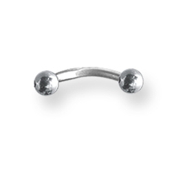 Externally Threaded Stainless Steel Curved Barbell 18 Gauge 5/16in Long