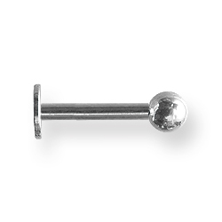 Stainless Steel Labret with 5/32in Ball 14 Gauge 3/8in