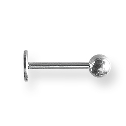 Stainless Steel Labret with 5/32in Ball 16 Gauge 3/8in