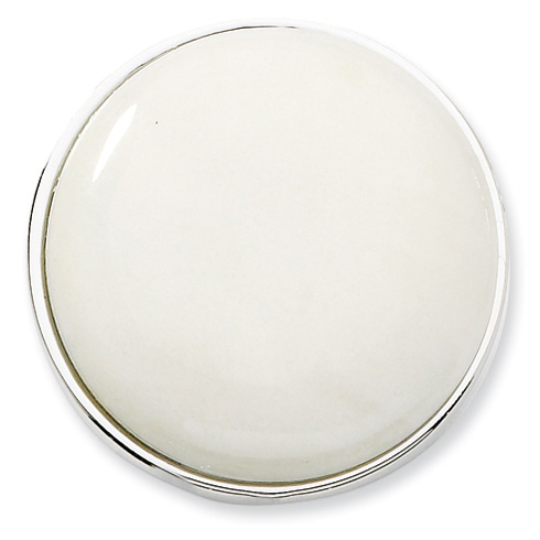 Silver-tone White Quartz Stone Purse Holder