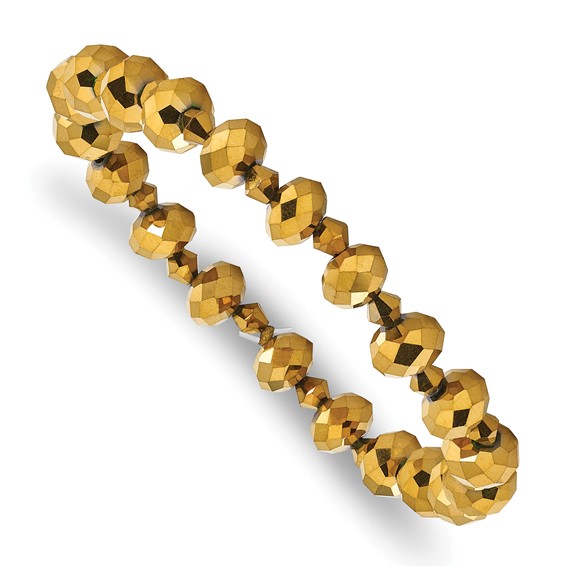 Light Colorado and Brown Crystal Stretch Bracelet