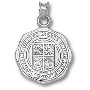 Sterling Silver 5/8in Bowling Green State University Seal Pendant