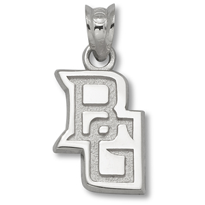 Sterling Silver 1/2in Bowling Green State BG Pendant