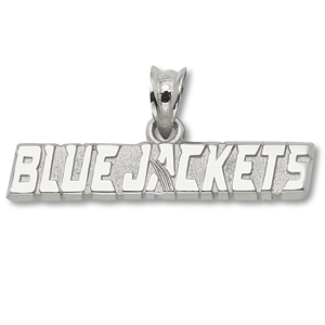 Columbus Blue Jackets 3/8in Pendant - Sterling Silver