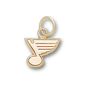 St Louis Blues Note 5/16in Charm - 14kt Gold