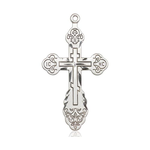Sterling Silver Jumbo 1 7/8in Orthodox Cross