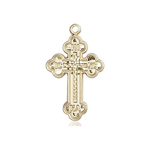 Gold Filled 7/8in IC XC NIKA Orthodox Cross