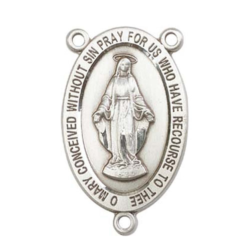 Sterling Silver Rosary Center