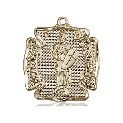 Gold Filled St Florian Medal 1 1/8in