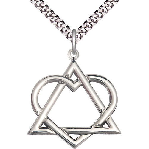 Sterling Silver Men's Adoption Symbol Necklace