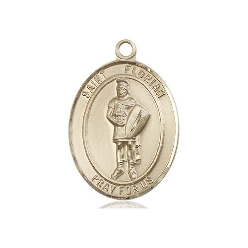 Gold Filled 1in Oval St Florian Medal