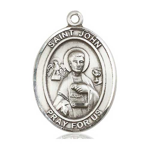 Sterling Silver St John the Apostle Medal 1in