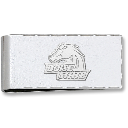 Silver Plated Boise State Money Clip