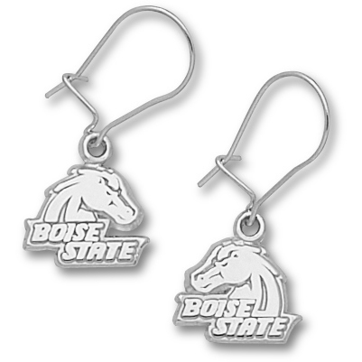 Sterling Silver 3/8in Boise State Earrings
