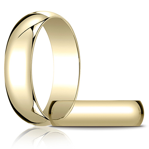 14kt Yellow Gold 6mm Oval Wedding Band