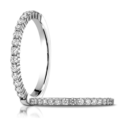 1/3 ct tw Diamond Ring with Shared Prongs - 14kt White Gold