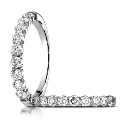1/2 ct tw Nine Stone Diamond Ring - 14kt White Gold