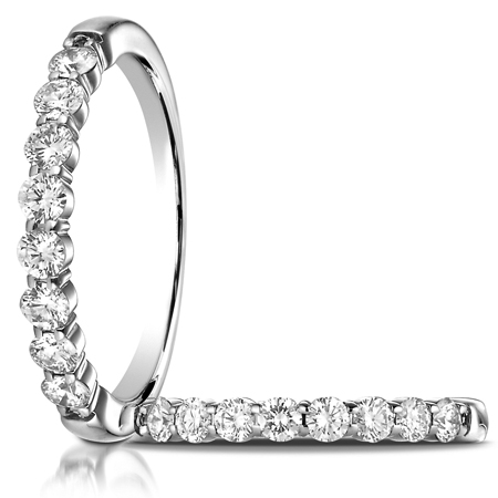 1/2 ct tw Diamond Ring with Shared Prongs - 14kt White Gold