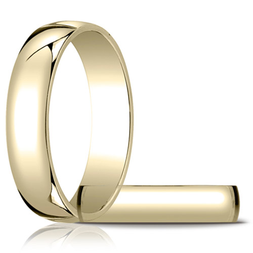 14kt Yellow Gold 5mm Light Oval Wedding Band