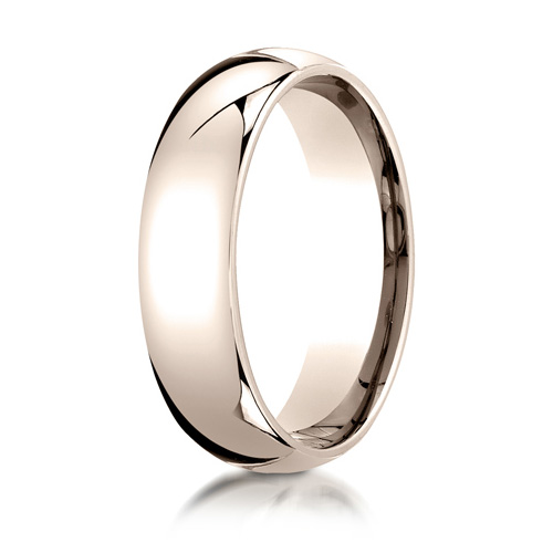 6mm 14kt Rose Gold Comfort Fit Wedding Band