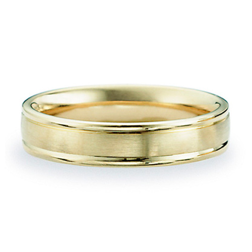14kt Yellow Gold 4mm Satin Band with Rounded Edges