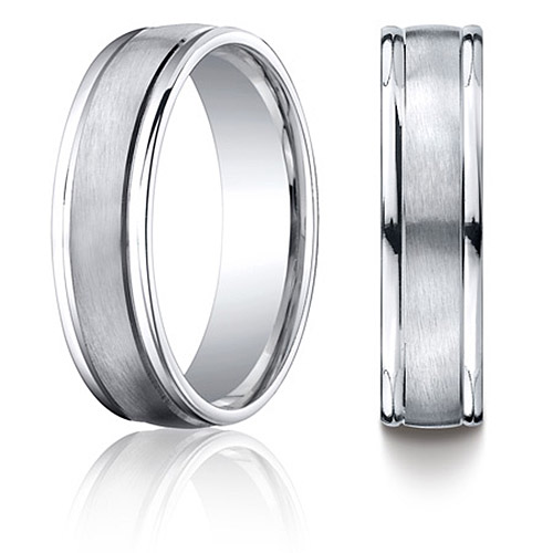 Cobalt Chrome 6mm Wedding Band with Rounded Edges