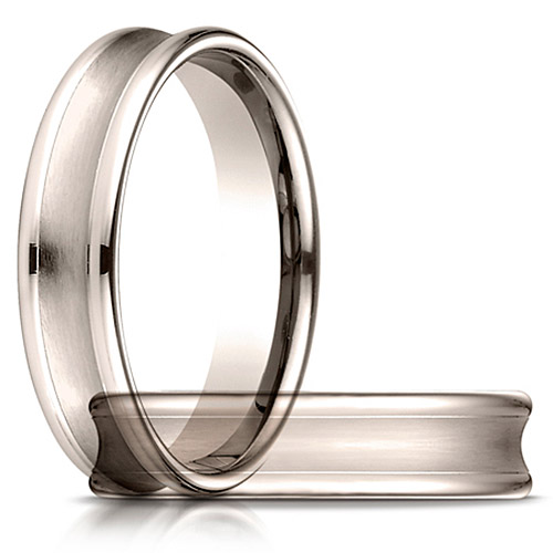 5.5mm 14kt Rose Gold Concave Wedding Band